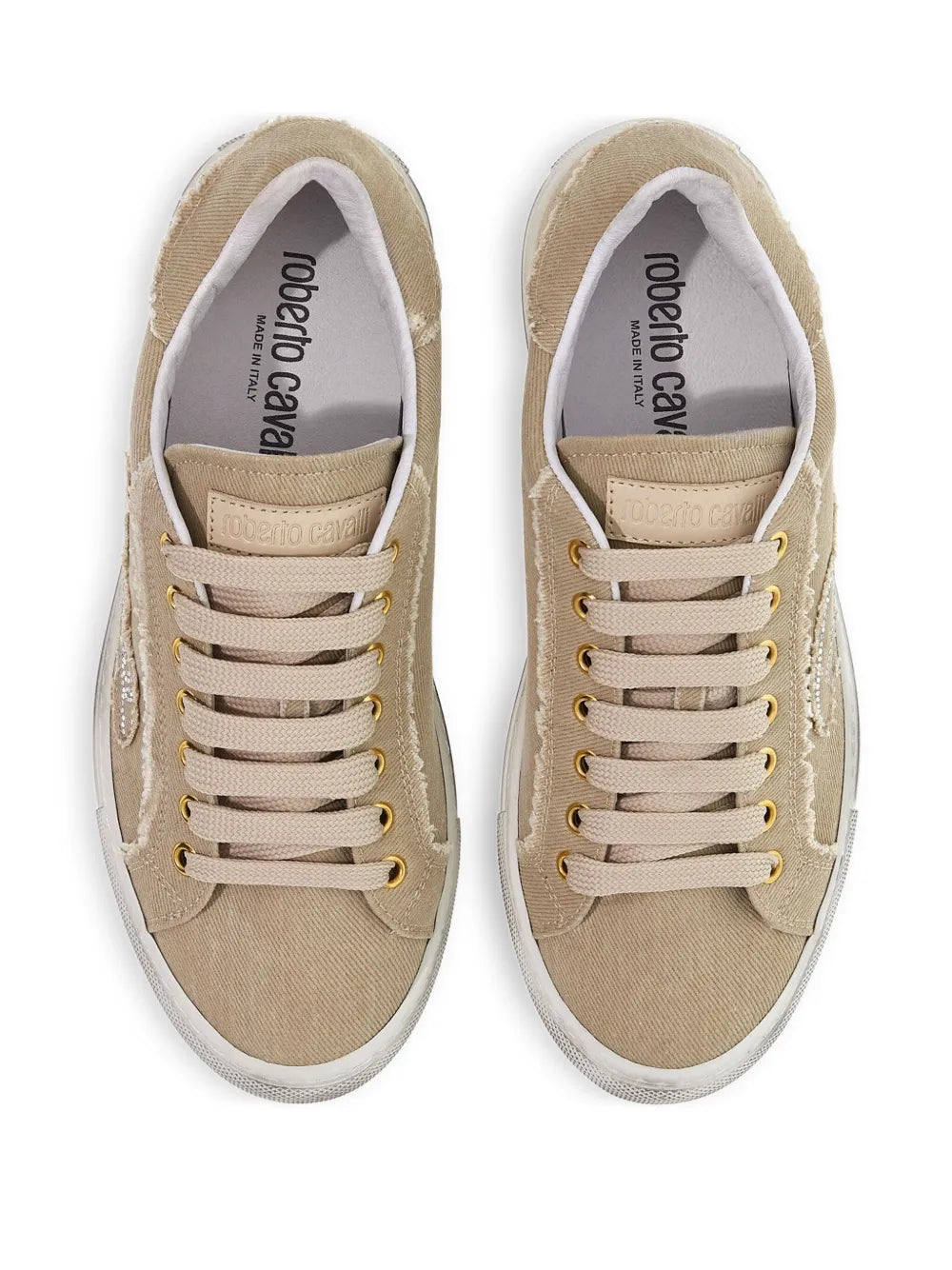 Roberto Cavalli Logo-Studded Lace-Up